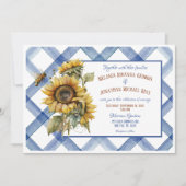 ひまわり素朴結婚式招待状 案内状 (正面)