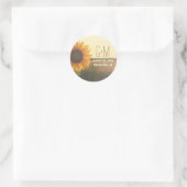 ひまわり素朴結婚式用シール ラウンドシール (バッグ)