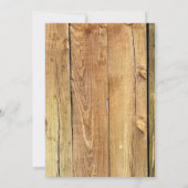 ひまわり素朴花嫁フォトウッドブライダルシャワー 招待状 (裏面)