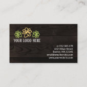 ひまわり素朴花木目黄ハート10日 ロイヤリティカード (裏面)