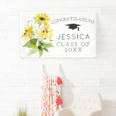 ひまわり素朴花束卒業式バナー 横断幕 (インサイチュ)