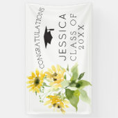 ひまわり素朴花束卒業式バナー 横断幕 (縦)