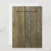 ひまわり素朴花西カントリーウェディング招待状 招待状 (裏面)