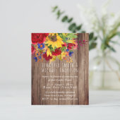 ひまわり素朴花赤いバラブライダルカップルのシャワー (スタンド正面)