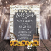 ひまわり素朴花風化木材ブライダルシャワー 招待状