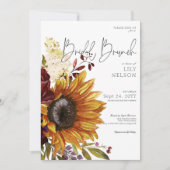 ひまわり素朴花&ブルゴーニュフローラブライダルブランチ 招待状 (正面)
