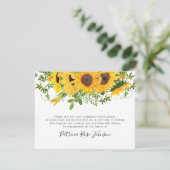 ひまわり素朴葬儀記念 サンキューカード (スタンド正面)