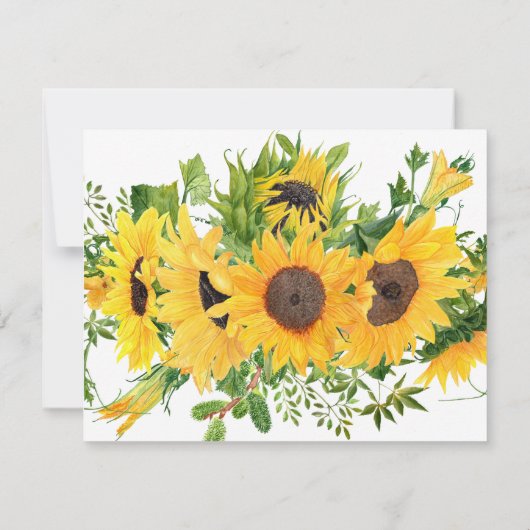 ひまわり素朴葬儀記念 サンキューカード (裏面)