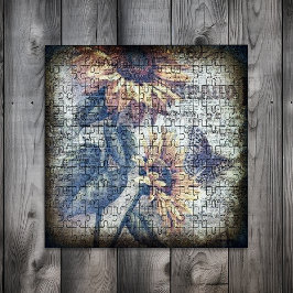 ひまわり素朴蝶のエフェメラル ジグソーパズル