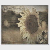 ひまわり素朴蝶のエフェメラル ラッピングペーパー (フラット)