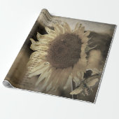 ひまわり素朴蝶のエフェメラル ラッピングペーパー (アンロールド)
