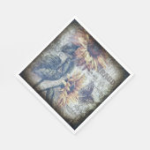 ひまわり素朴蝶の新聞デコページ スタンダードランチョンナプキン (角)