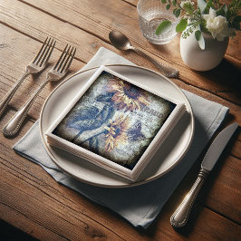 ひまわり素朴蝶の新聞デコページ スタンダードランチョンナプキン