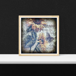 ひまわり素朴蝶エフェグランジミラル ポスター