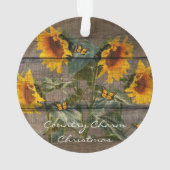 ひまわり素朴蝶バーンドボード オーナメント (裏面)