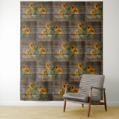 ひまわり素朴蝶バーンドボード タペストリー (インサイチュ)