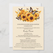 ひまわり素朴蝶ブライダルシャワー 招待状 (正面)