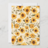 ひまわり素朴蝶ブライダルシャワー 招待状 (裏面)