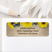 ひまわり素朴蝶 ラベル (インサイチュ)