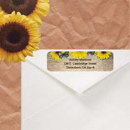 ひまわり素朴蝶 ラベル