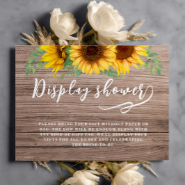ひまわり素朴表示シャワーブライダルシャワー エンクロージャーカード