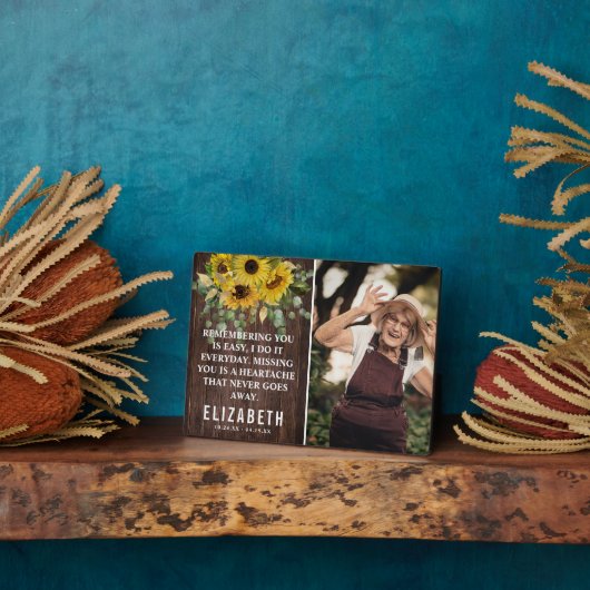 ひまわり素朴記念碑 |家族の写真を保存 フォトプラーク (側面)