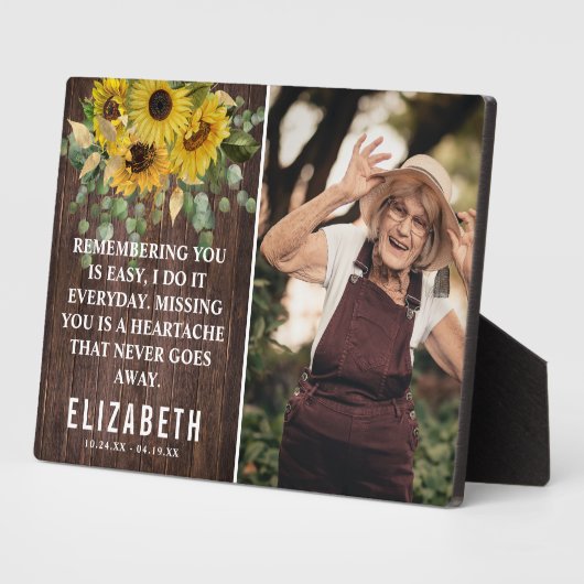 ひまわり素朴記念碑 |家族の写真を保存 フォトプラーク (側面)