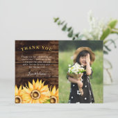 ひまわり素朴誕生日パーティーの写真 サンキューカード (スタンド正面)