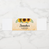 ひまわり素朴誕生日 ペットボトルラベル (シングルラベル)