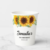ひまわり素朴誕生日 紙コップ (正面)
