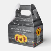 ひまわり素朴赤いバラの木ありがとうござ結婚う フェイバーボックス (裏面サイド)