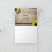 ひまわり素朴赤ちゃんシャワーありがとう 招待状 (内部)