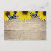 ひまわり素朴赤ちゃんシャワーおむつラッフル エンクロージャーカード (裏面)