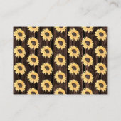 ひまわり素朴赤ちゃんシャワーおむつラッフル エンクロージャーカード (裏面)