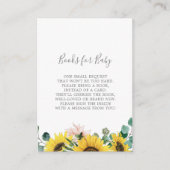 ひまわり素朴赤ちゃんシャワーベビー本 エンクロージャーカード (正面)