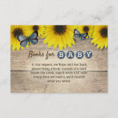 ひまわり素朴赤ちゃんシャワー予約リクエスト エンクロージャーカード (正面)