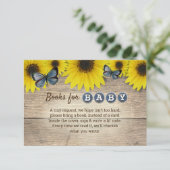 ひまわり素朴赤ちゃんシャワー予約リクエスト エンクロージャーカード (スタンド正面)