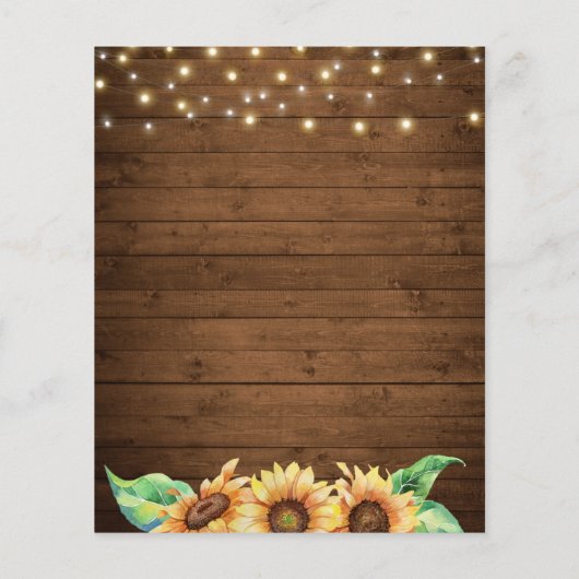 ひまわり素朴赤ちゃんシャワー親アドバイスカード (裏面)