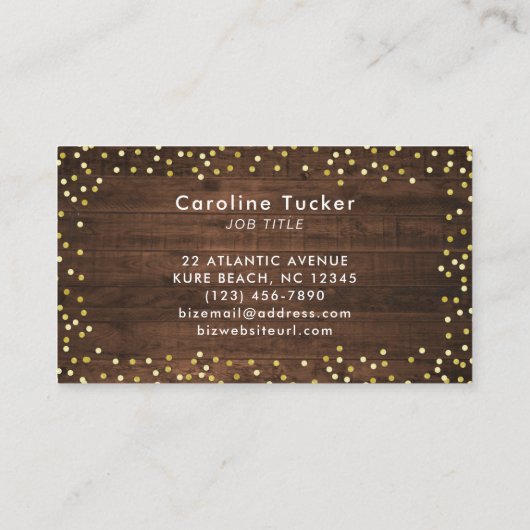 ひまわり素朴金ゴールドドットブティック 名刺 (裏面)