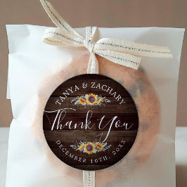 ひまわり素朴開花 |さん結婚ありがとう ラウンドシール