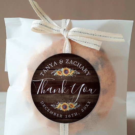 ひまわり素朴開花 |さん結婚ありがとう ラウンドシール