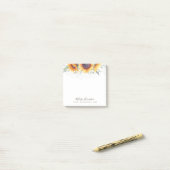 ひまわり素朴開花 |フローラカスタム ポストイット (デスク上)