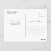 ひまわり素朴開花 | 婚約パーティ招待状 ポストカード (裏面)