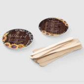 ひまわり素朴開花 |結婚式 プログラム ハンドファン (組立なし)