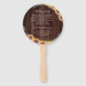 ひまわり素朴開花 |結婚式 プログラム ハンドファン (裏面)