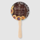 ひまわり素朴開花 |結婚式 プログラム ハンドファン (正面)