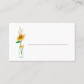 ひまわり素朴黄色フローラ結婚披露宴 プレイスカード (正面)