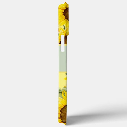 ひまわり素朴黄褐色の水色カスタム Case-Mate iPhoneケース (裏面 / 右)