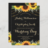 ひまわり素朴黒木弦ライト結婚ズ 招待状 (正面/裏面)