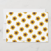 ひまわり素朴1stバースデーガールウォーター色 招待状 (裏面)